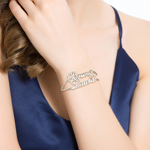 Double Name Bracelet 18kt