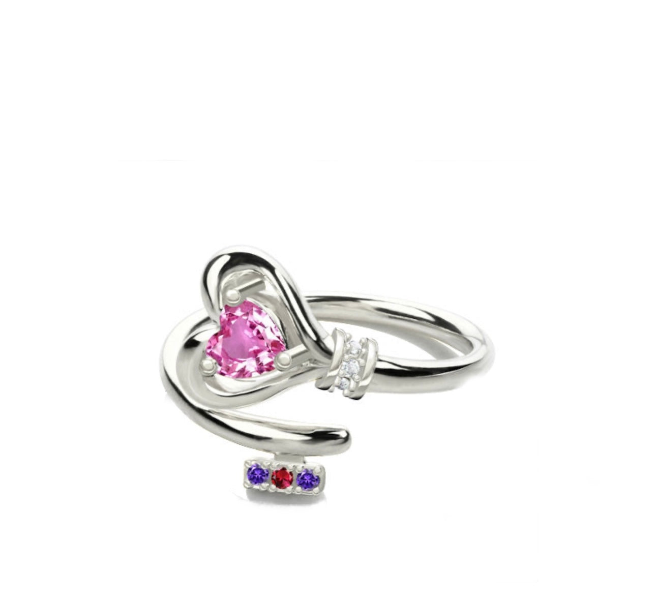 Birthstone Heart Ring