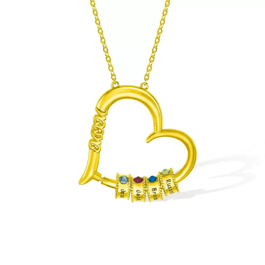 Mom’s Heart Necklace 18kt