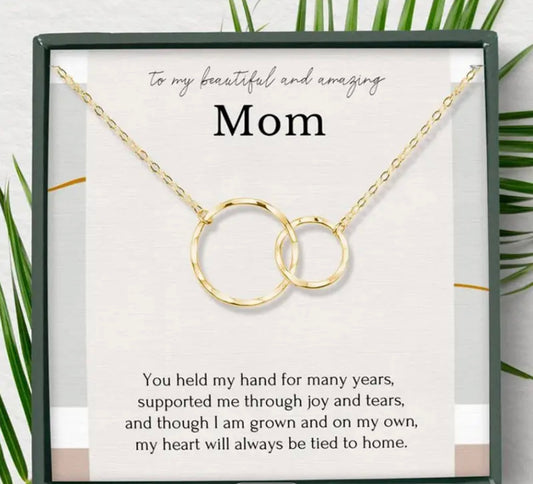 Linked Circles Mom Necklace