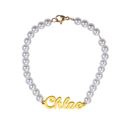 Pearl Name Bracelet