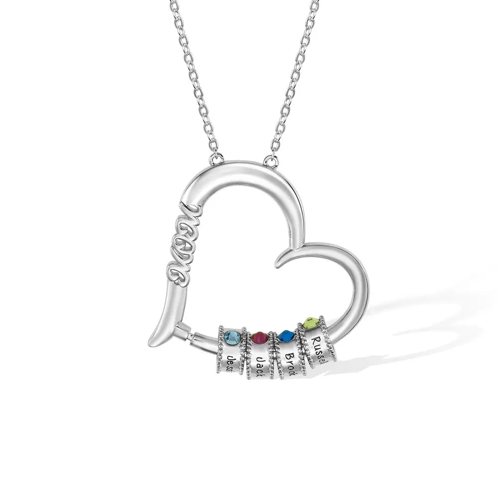 Mom’s Heart Necklace 18kt