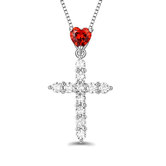 Birthstone Diamond Cross