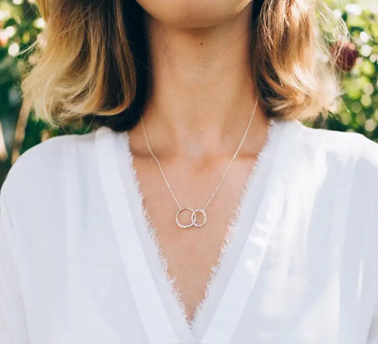 Linked Circles Mom Necklace